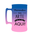 Caneca Bicolor Azul Royal x Rosa Bebê de 300 ml