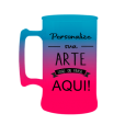 Caneca Bicolor Azul Tiffany x Rosa Fluor de 430 ml