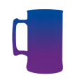 Caneca Bicolor Azul Royal e Roxo Fluor de 300 ml