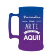 Caneca Bicolor Azul Royal x Roxo Fluor de 430 ml