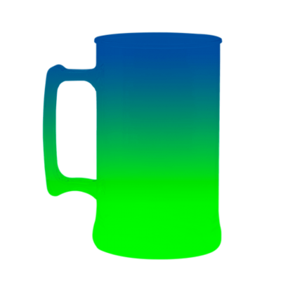 Caneca Bicolor Azul Royal x Verde Fluor de 430 ml