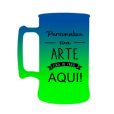 Caneca Bicolor Azul Royal x Verde Fluor de 300 ml