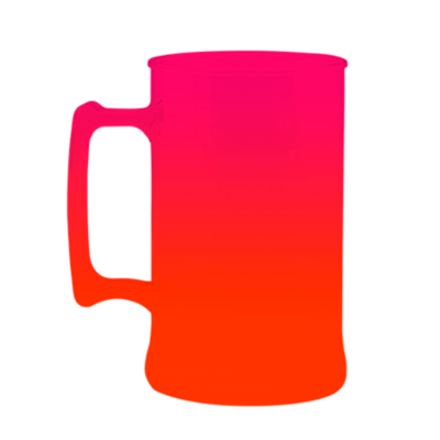 Caneca Bicolor Rosa Fluor x Laranja Fluor de 430 ml