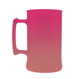 Caneca Bicolor Rosa Fluor x Rosê Gold de 300 ml