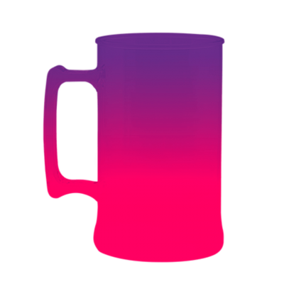 Caneca Bicolor Roxo Fluor x Rosa Fluor de 430 ml