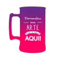 Caneca Bicolor Roxo Fluor x Rosa Fluor de 300 ml