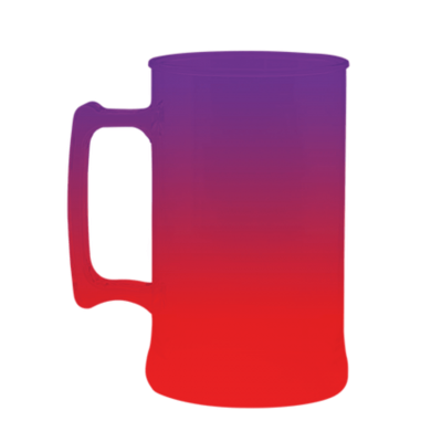 Caneca Bicolor Roxo Fluor x Vermelho Fluor de 430 ml