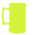 Caneca Fosco Amarelo Fluor de 430 ml