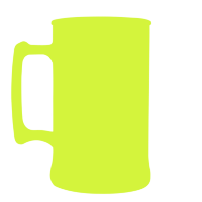 Caneca Fosco Amarelo Fluor de 430 ml