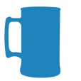 Caneca Fosco Azul Bebê de 430 ml