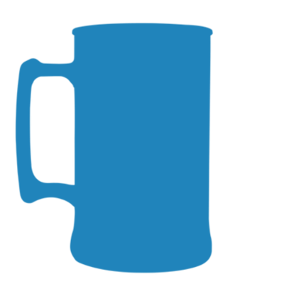 Caneca Fosco Azul Bebê de 430 ml