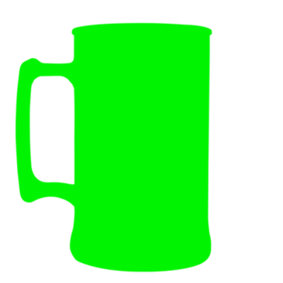 Caneca Fosco Verde Fluor de 430 ml