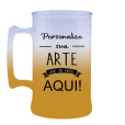 Caneca Jateada Amarelo Ouro de 430 ml