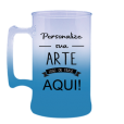 Caneca Jateada Azul Bebê de 430 ml