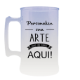 Caneca Jateada Prata de 430 ml