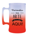 Caneca Jateada Laranja Fluor de 430 ml