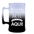 Caneca Jateada Preta de 430 ml