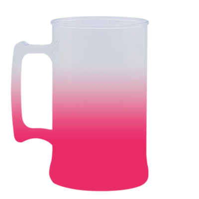 Caneca Jateada Rosa Fluor de 430 ml