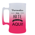 Caneca Jateada Rosa Fluor de 430 ml