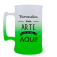 Caneca Jateada Verde Fluor de 430 ml