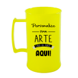 Caneca Acrílica Amarelo Claro de 430 ml