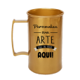 Caneca Acrílica Dourada de 430 ml