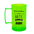 Caneca Verde Neon de 300 ml.