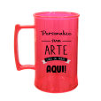 Caneca Acrílica Vermelho Translúcido de 430 ml