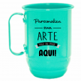 Caneca Alumínio Azul Bebê 550 ML.