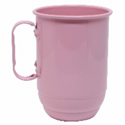 Caneca Alumínio Rosa Bebê 550 ML.