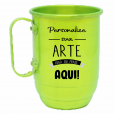 Caneca Alumínio Verde Fluor 550 ML.