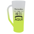 Caneca Long Jateada Amarela Fluor