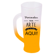 Caneca Long Jateada Laranja Fluor