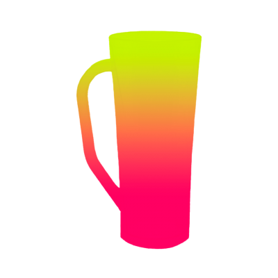 Caneca Long Bicolor Amarelo Fluor x Rosa Fluor