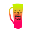 Caneca Long Bicolor Amarelo Fluor x Rosa Fluor