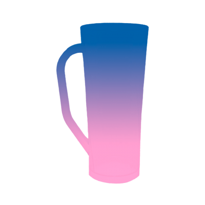 Caneca Long Bicolor Azul Royal x Rosa Bebê