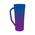 Caneca Long Bicolor Azul Royal x Roxo Fluor