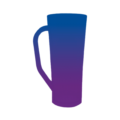 Caneca Long Bicolor Azul Royal x Roxo Fluor