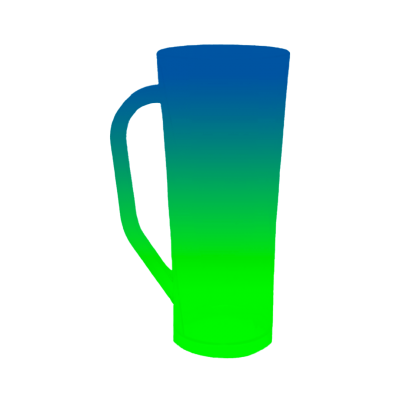 Caneca Long Bicolor Azul Royal x Verde Fluor