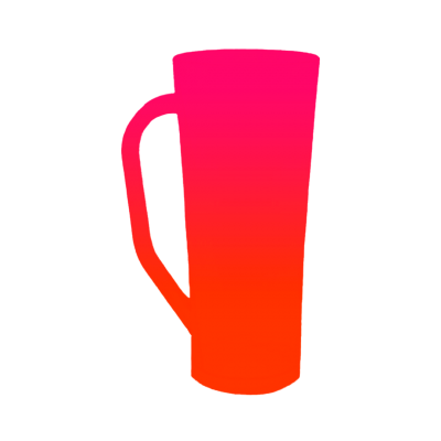 Caneca Long Bicolor Rosa Fluor x Laranja Fluor