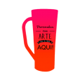 Caneca Long Bicolor Rosa Fluor x Laranja Fluor