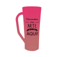 Caneca Long Bicolor Rosa Fluor x Rose Gold