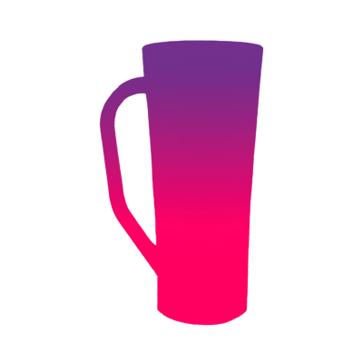 Caneca Long Bicolor Roxo Fluor x Rosa Fluor