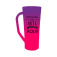 Caneca Long Bicolor Roxo Fluor x Rosa Fluor