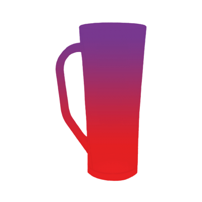 Caneca Long Bicolor Roxo Fluor x Vermelho Fluor