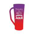 Caneca Long Bicolor Roxo Fluor x Vermelho Fluor