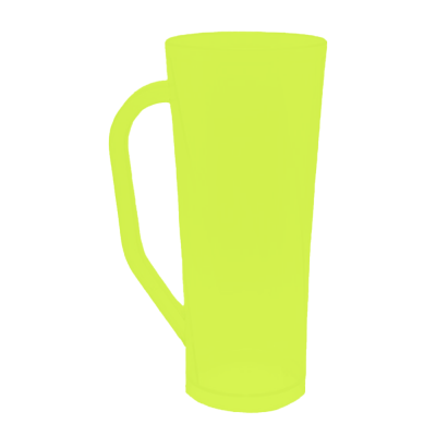 Caneca Long Fosco Amarelo Fluor