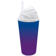 Copo Chantilly 500 ml Jateado Bicolor Azul Royal x Roxo Neon