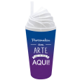 Copo Chantilly 500 ml Jateado Bicolor Azul Royal x Roxo Neon