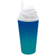 Copo Chantilly 500 ml Jateado Bicolor Azul Royal x Azul Tiffany